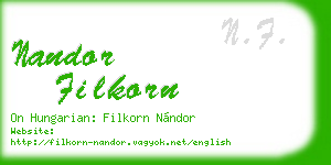 nandor filkorn business card